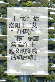 “粽”情洛阳丨“艾”在伊滨 “粽”享露营 端午主题文明实践活动启动