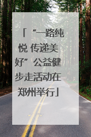 “一路纯悦 传递美好”公益健步走活动在郑州举行