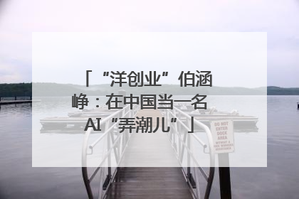 “洋创业”伯涵峥：在中国当一名AI“弄潮儿”