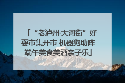 “老泸州·大河街”好耍市集开市 机器狗助阵端午美食美酒亲子乐
