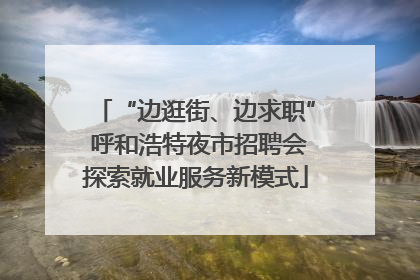 “边逛街、边求职” 呼和浩特夜市招聘会探索就业服务新模式