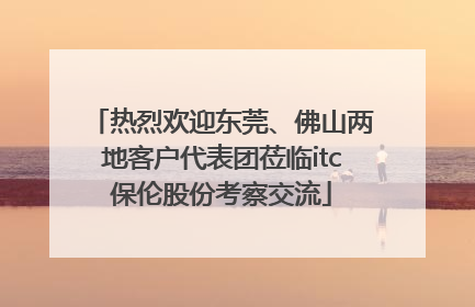 热烈欢迎东莞、佛山两地客户代表团莅临itc保伦股份考察交流