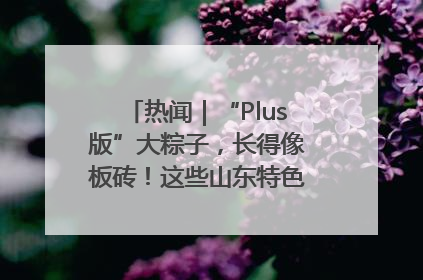 热闻｜“Plus版”大粽子，长得像板砖！这些山东特色粽子你吃过吗？