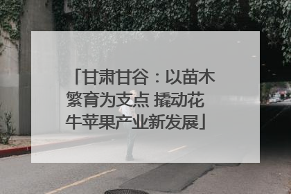 甘肃甘谷：以苗木繁育为支点 撬动花牛苹果产业新发展