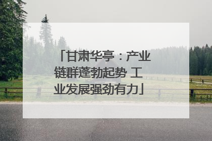 甘肃华亭：产业链群蓬勃起势 工业发展强劲有力