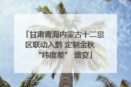 甘肃青海内蒙古十二景区联动入黔 定制金秋 “纬度差” 盛宴