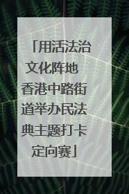 用活法治文化阵地 香港中路街道举办民法典主题打卡定向赛