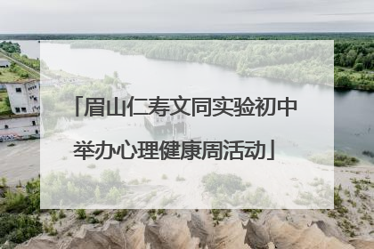 眉山仁寿文同实验初中举办心理健康周活动