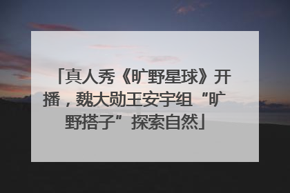 真人秀《旷野星球》开播，魏大勋王安宇组“旷野搭子”探索自然