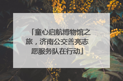 童心启航博物馆之旅，济南公交善亮志愿服务队在行动