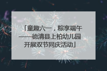童趣六一，粽享端午——德清县上柏幼儿园开展双节同庆活动