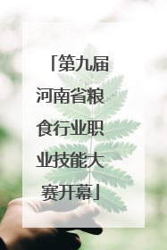 第九届河南省粮食行业职业技能大赛开幕