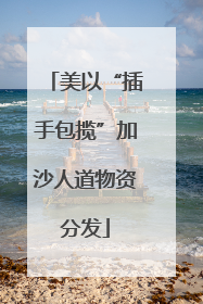 美以“插手包揽”加沙人道物资分发