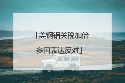 美钢铝关税加倍 多国表达反对