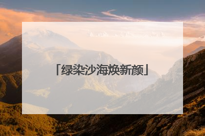 绿染沙海焕新颜