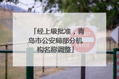经上级批准，青岛市公安局部分机构名称调整