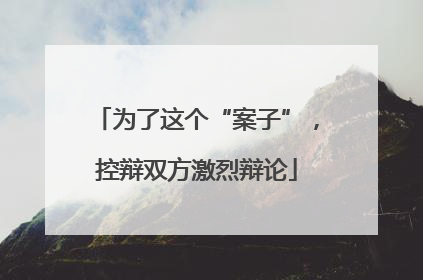 为了这个“案子”，控辩双方激烈辩论