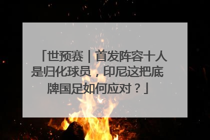 世预赛｜首发阵容十人是归化球员，印尼这把底牌国足如何应对？
