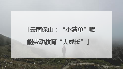 云南保山：“小清单”赋能劳动教育“大成长”