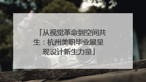从视觉革命到空间共生：杭州美职毕业展呈现设计新生力量