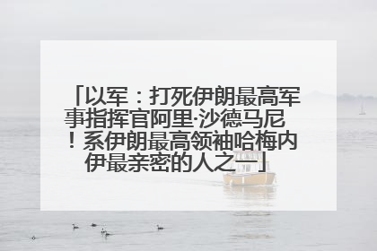 以军：打死伊朗最高军事指挥官阿里·沙德马尼！系伊朗最高领袖哈梅内伊最亲密的人之一