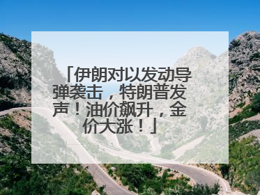 伊朗对以发动导弹袭击，特朗普发声！油价飙升，金价大涨！