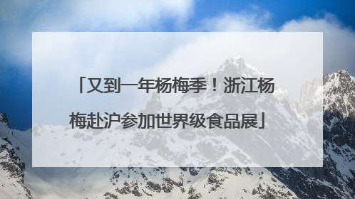 又到一年杨梅季！浙江杨梅赴沪参加世界级食品展
