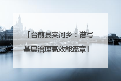 台前县夹河乡：谱写基层治理高效能篇章