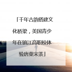 千年古韵搭建文化桥梁，美国青少年在镇江高职校体验唐菓宋茶