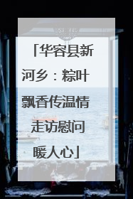 华容县新河乡：粽叶飘香传温情 走访慰问暖人心