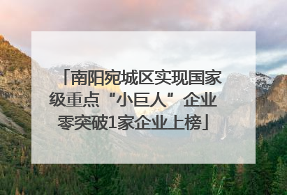 南阳宛城区实现国家级重点“小巨人”企业零突破1家企业上榜