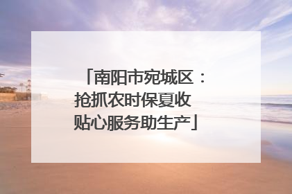 南阳市宛城区：抢抓农时保夏收 贴心服务助生产
