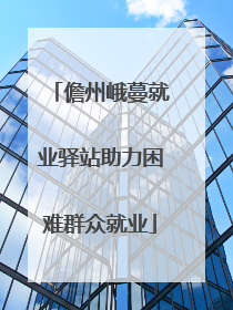 儋州峨蔓就业驿站助力困难群众就业