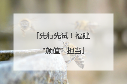 先行先试！福建“颜值”担当