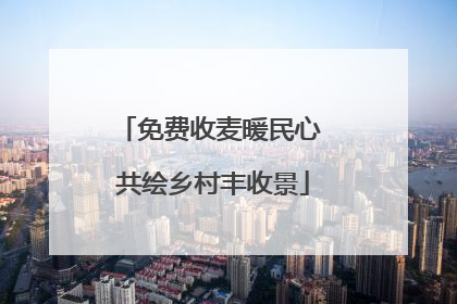 免费收麦暖民心 共绘乡村丰收景