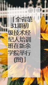 全省第31期初级技术经纪人培训班在新余学院举行(图)