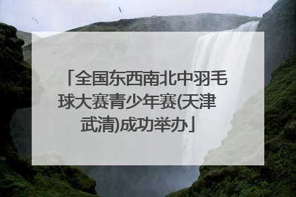 全国东西南北中羽毛球大赛青少年赛(天津武清)成功举办