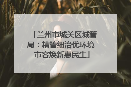 兰州市城关区城管局：精管细治优环境 市容焕新惠民生