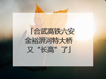 合武高铁六安金裕淠河特大桥又“长高”了