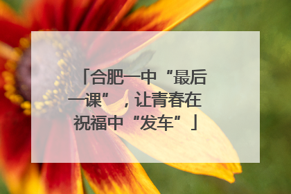 合肥一中“最后一课”，让青春在祝福中“发车”