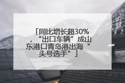 同比增长超30%，“出口车辆”成山东港口青岛港出海“头号选手”