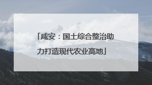咸安：国土综合整治助力打造现代农业高地