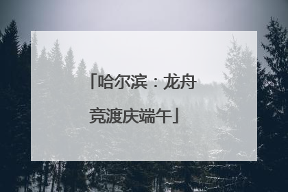 哈尔滨：龙舟竞渡庆端午