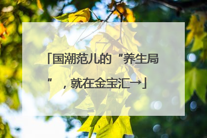 国潮范儿的“养生局”，就在金宝汇→
