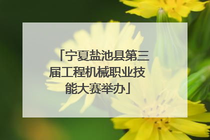 宁夏盐池县第三届工程机械职业技能大赛举办