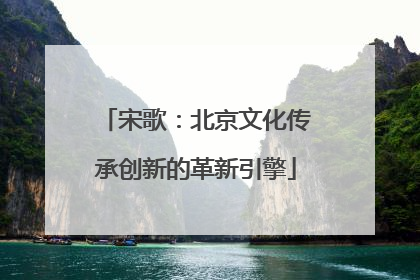 宋歌：北京文化传承创新的革新引擎
