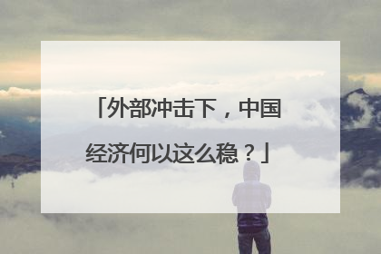 外部冲击下，中国经济何以这么稳？