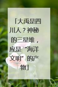 大禹是四川人？神秘的三星堆，应是“海洋文明”的产物