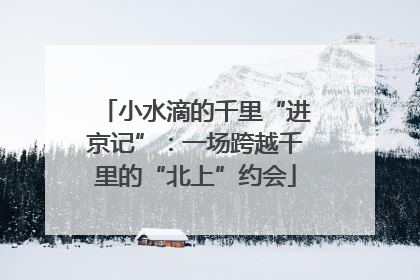 小水滴的千里“进京记”：一场跨越千里的“北上”约会