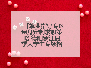 就业指导专区量身定制求职策略 德阳罗江夏季大学生专场招聘会成功举办